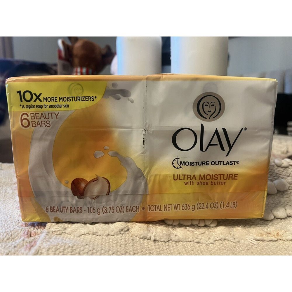 2-Olay Ultra Moisture Beauty Bar w/Shea Butter 10x Moisturizer 6 Pack. Rare Soap